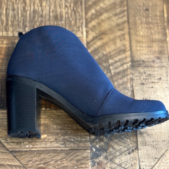 Women’s Navy Blue Slip-On Ankle Booties - Picture 4 of 12